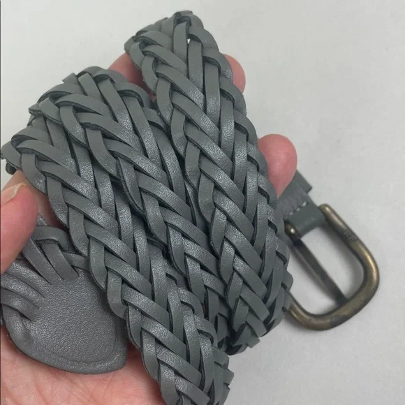 Vintage Belt Braided Leather Gray - Picture 9 of 10